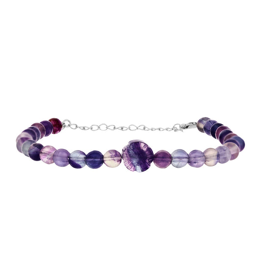 Brățară din Argint 925 ( 0.86 grame ) cu Fluorit Zebra 61.82 Carate