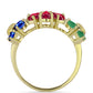 Inel din Argint 925 Placat cu Aur ( 3.57 grame ) cu Rubin Malagasy și Safir Albastru Australian 3.1 Carate