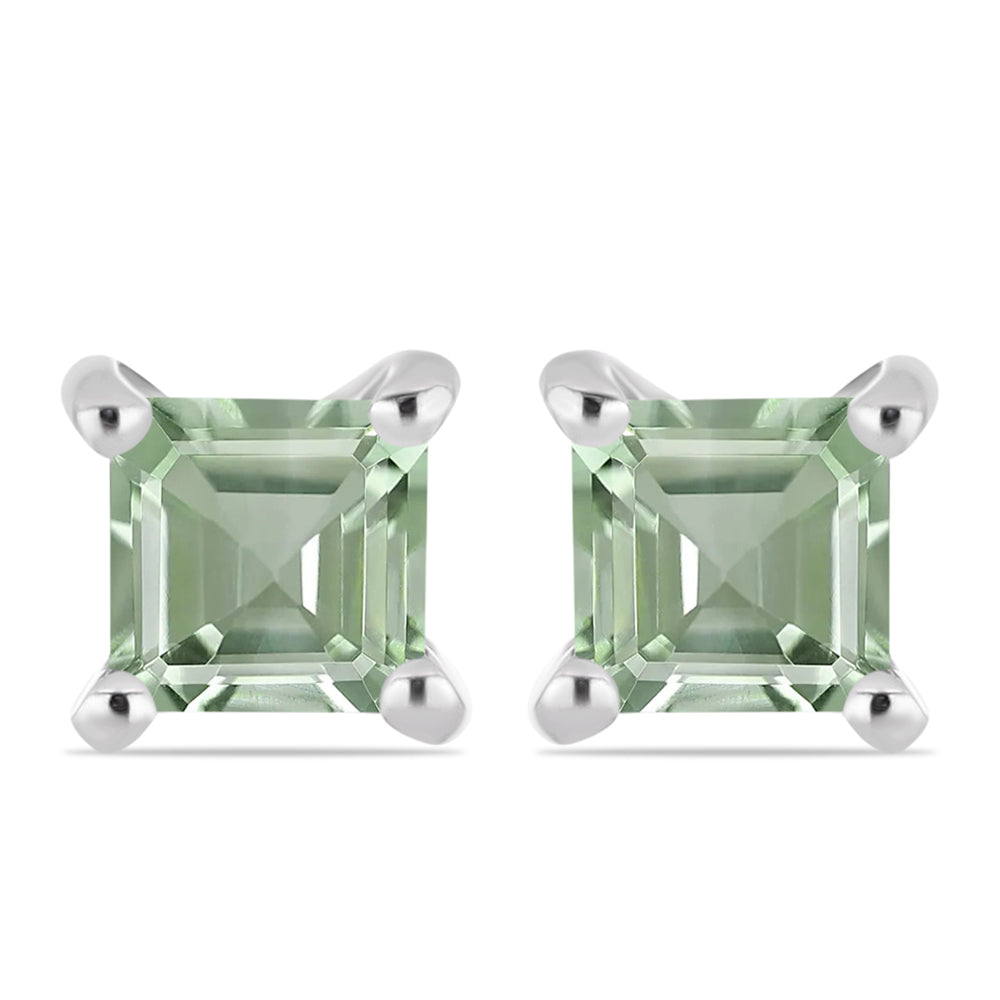 Cercei din Argint 925 ( 1.45 grame ) cu Ametist Verde 1.19 Carate 1 