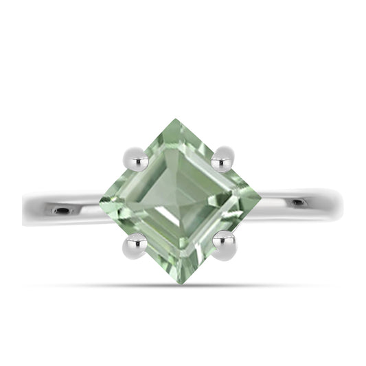 Inel din Argint 925 ( 2.28 grame ) cu Ametist Verde 1.59 Carate