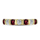 Inel din Argint 925 Placat cu Aur ( 3.4 grame ) cu Granat Rodolit și Topaz Alb 2.26 Carate