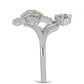 Inel din Argint 925 ( 3.93 grame ) cu Ametist Verde și Topaz Alb 1.08 Carate
