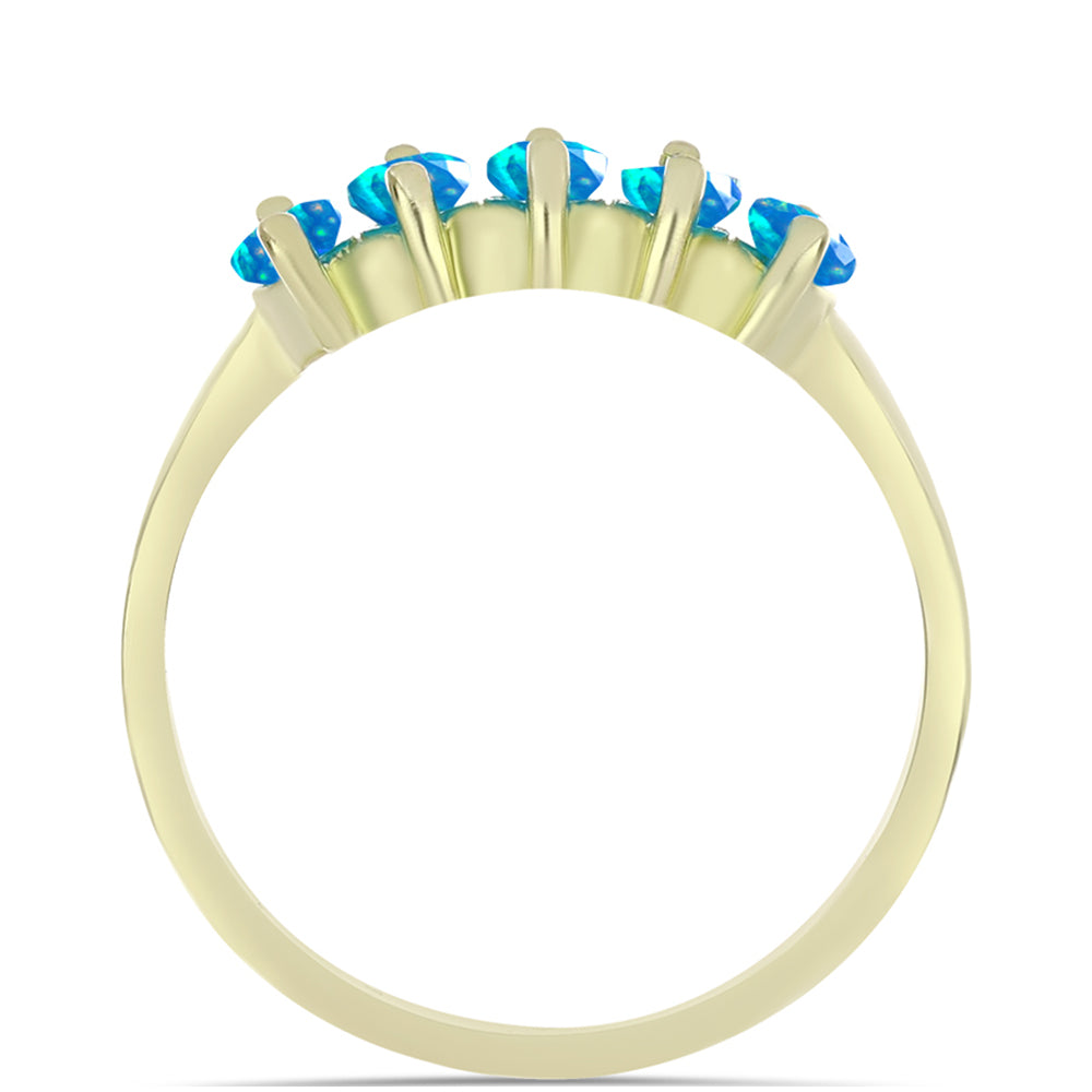 Inel din Argint 925 Placat cu Aur ( 2.33 grame ) cu Opal Etiopian ”Paradis” 0.71 Carate 2 