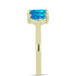 Inel din Argint 925 Placat cu Aur ( 2.33 grame ) cu Opal Etiopian ”Paradis” 0.71 Carate