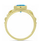 Inel din Argint 925 Placat cu Aur ( 4.08 grame ) cu Opal Etiopian ”Paradis” 1.09 Carate