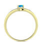 Inel din Argint 925 Placat cu Aur ( 2.62 grame ) cu Opal Etiopian ”Paradis” și Topaz Alb 0.31 Carate