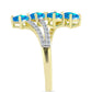Inel din Argint 925 Placat cu Aur ( 2.92 grame ) cu Opal Etiopian ”Paradis” și Topaz Alb 1.44 Carate