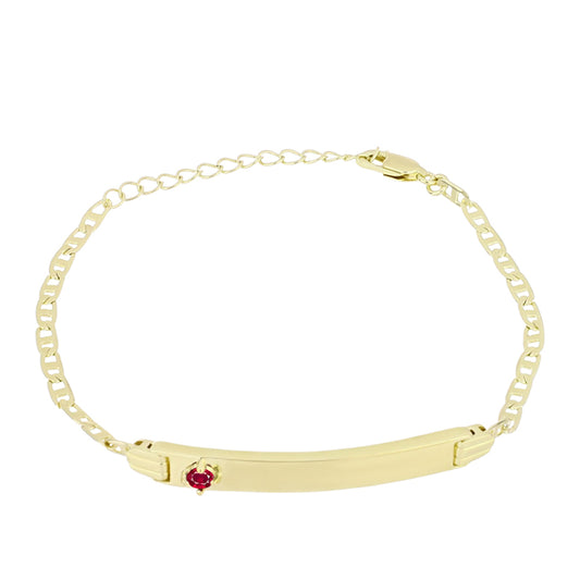 Brățară din Argint 925 Placat cu Aur ( 5.39 grame ) cu Rubin Malagasy 0.19 Carate