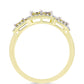 Inel din Argint 925 Placat cu Aur ( 3.43 grame ) cu Diamant Alb și Topaz Alb 0.37 Carate
