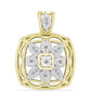 Pandantiv din Argint 925 Placat cu Aur ( 3.54 grame ) cu Diamant Alb și Topaz Alb 0.16 Carate