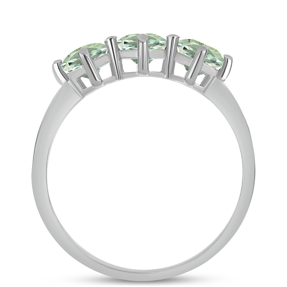 Inel din Argint 925 ( 1.98 grame ) cu Ametist Verde 1.6 Carate