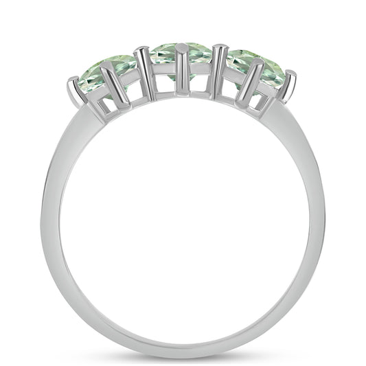 Inel din Argint 925 ( 1.98 grame ) cu Ametist Verde 1.6 Carate