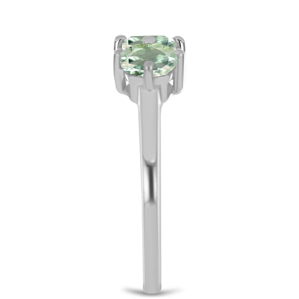 Inel din Argint 925 ( 1.98 grame ) cu Ametist Verde 1.6 Carate