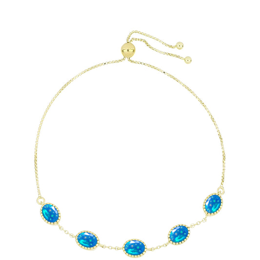 Brățară din Argint 925 Placat cu Aur ( 5.04 grame ) cu Opal Etiopian ”Paradis” 2.37 Carate