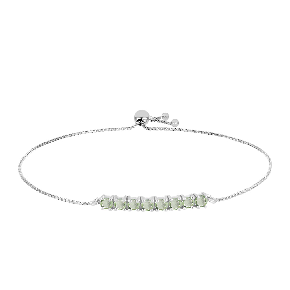 Brățară din Argint 925 ( 3.38 grame ) cu Ametist Verde 1.25 Carate 1 