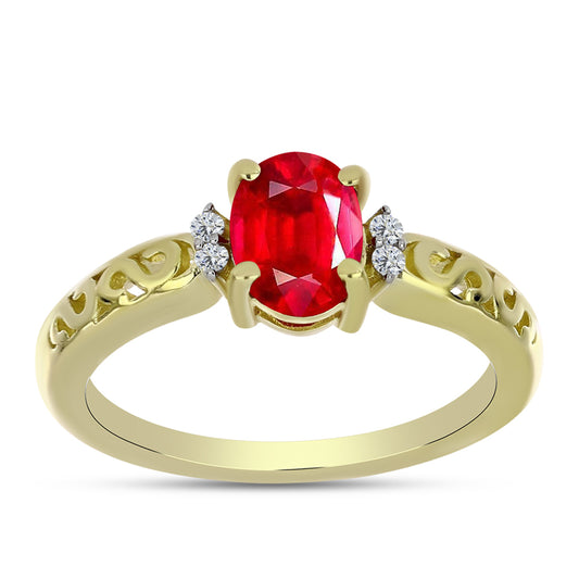 Inel din Argint 925 Placat cu Aur ( 2.7 grame ) cu Agat Roșu și Topaz Alb 1.19 Carate