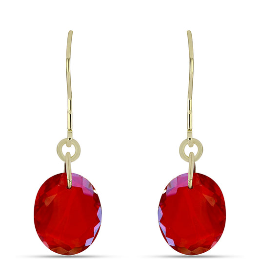 Cercei din Argint 925 Placat cu Aur ( 1.01 grame ) cu Agat Roșu 7.51 Carate