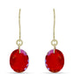 Cercei din Argint 925 Placat cu Aur ( 1.01 grame ) cu Agat Roșu 7.51 Carate