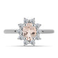 Inel din Argint 925 ( 2.23 grame ) cu Morganit Gozareh și Topaz Alb 0.99 Carate