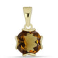 Pandantiv din Argint 925 Placat cu Aur ( 0.78 grame ) cu Cuarț Coniac 1.76 Carate