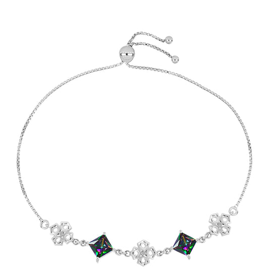 Brățară din Argint 925 ( 4.93 grame ) cu Cuarț Mistic Verde Brazilian 1.89 Carate