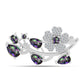 Broşă din Argint 925 ( 3.67 grame ) cu Cuarț Mistic Verde Brazilian și Topaz Alb 2.24 Carate