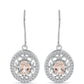 Cercei din Argint 925 ( 3.61 grame ) cu Morganit Gozareh și Topaz Alb 2.09 Carate