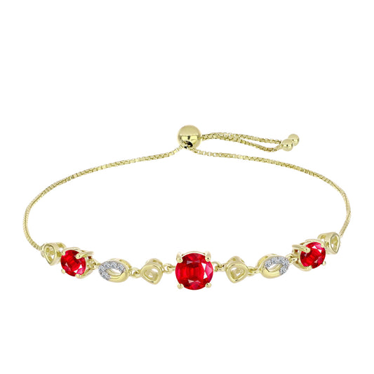 Brățară din Argint 925 Placat cu Aur ( 4.77 grame ) cu Agat Roșu și Topaz Alb 2.14 Carate