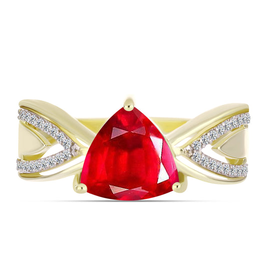 Inel din Argint 925 Placat cu Aur ( 3.86 grame ) cu Agat Roșu și Topaz Alb 2.96 Carate