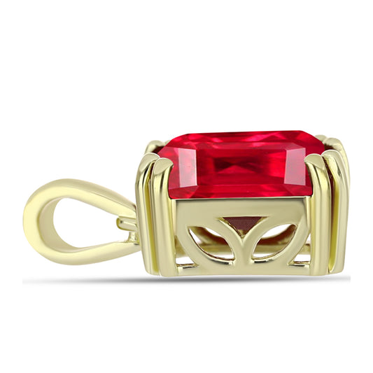 Pandantiv din Argint 925 Placat cu Aur ( 1.27 grame ) cu Agat Roșu 3.01 Carate