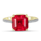 Inel din Argint 925 Placat cu Aur ( 2.82 grame ) cu Agat Roșu și Topaz Alb 3.94 Carate