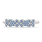 Inel din Argint 925 ( 2.03 grame ) cu Moissanite Albastru Oceanic 0.26 Carate