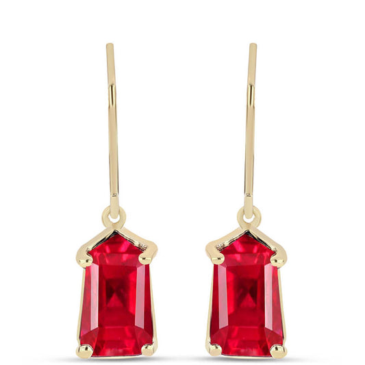 Cercei din Argint 925 Placat cu Aur ( 2.95 grame ) cu Agat Roșu 5.25 Carate