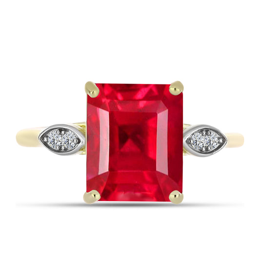 Inel din Argint 925 Placat cu Aur ( 2.76 grame ) cu Agat Roșu și Topaz Alb 4.11 Carate