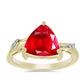 Inel din Argint 925 Placat cu Aur ( 2.63 grame ) cu Agat Roșu și Topaz Alb 2.82 Carate
