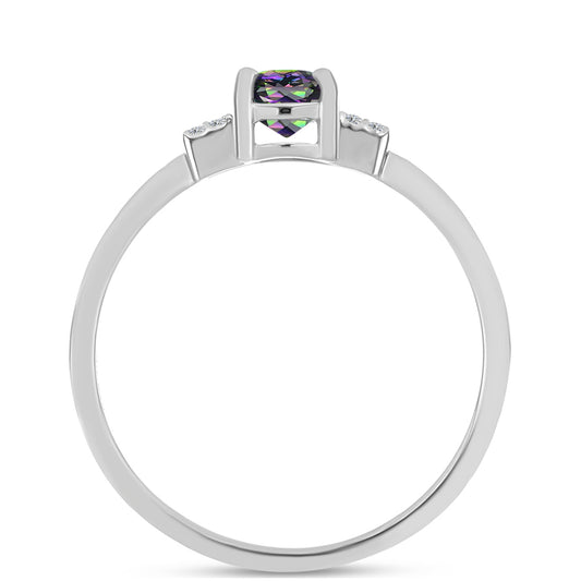 Inel din Argint 925 ( 1.63 grame ) cu Topaz Alb 0.74 Carate