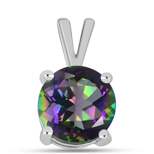 Pandantiv din Argint 925 ( 0.72 grame ) cu Cuarț Mistic Verde Brazilian 1.91 Carate