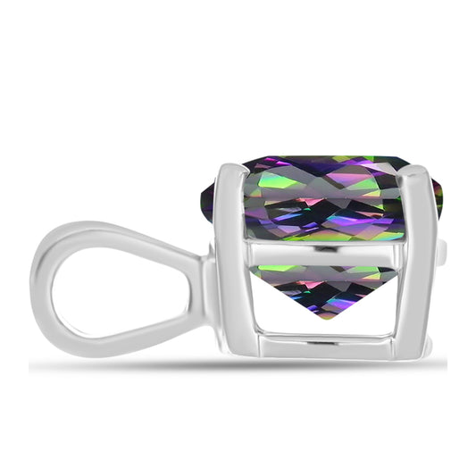 Pandantiv din Argint 925 ( 0.72 grame ) cu Cuarț Mistic Verde Brazilian 1.91 Carate