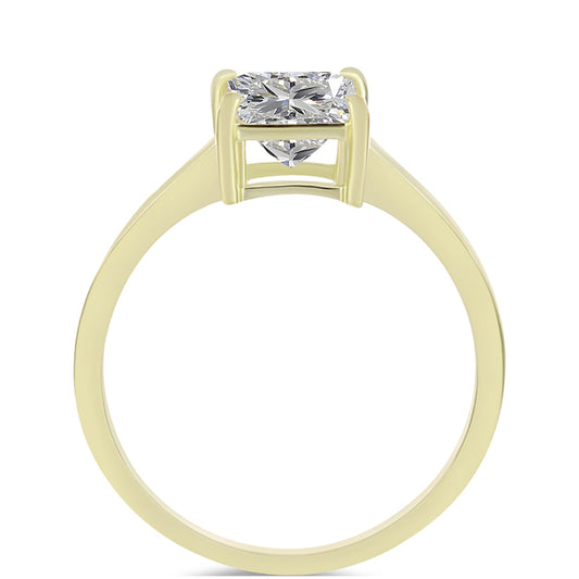 Inel din Argint 925 Placat cu Aur ( 2.03 grame ) cu Diamant Certificat cultivat în laborator 1.58 Carate