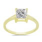 Inel din Argint 925 Placat cu Aur ( 2.03 grame ) cu Diamant Certificat cultivat în laborator 1.48 Carate