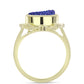 Inel din Argint 925 Placat cu Aur ( 4.87 grame ) cu Drusă Violet 5.48 Carate