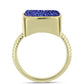 Inel din Argint 925 Placat cu Aur ( 3.7 grame ) cu Drusă Violet 6.63 Carate