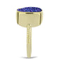 Inel din Argint 925 Placat cu Aur ( 3.7 grame ) cu Drusă Violet 6.63 Carate