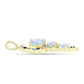 Pandantiv din Argint 925 Placat cu Aur ( 3.01 grame ) cu Piatra Lunii Curcubeu 2.1 Carate