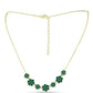 Colier din Argint 925 Placat cu Aur ( 5.58 grame ) cu Agat Verde 3.26 Carate
