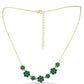 Colier din Argint 925 Placat cu Aur ( 5.58 grame ) cu Agat Verde 3.26 Carate