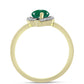 Inel din Argint 925 Placat cu Aur ( 2.83 grame ) cu Agat Verde și Topaz Alb 1.66 Carate
