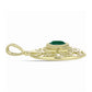 Pandantiv din Argint 925 Placat cu Aur ( 3.79 grame ) cu Agat Verde 1.21 Carate