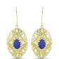 Cercei din Argint 925 Placat cu Aur ( 8.58 grame ) cu Drusă Violet 2.4 Carate