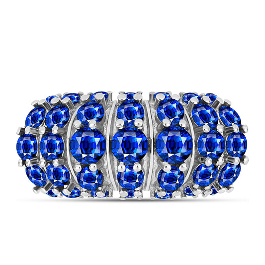 Inel din Argint 925 ( 7.09 grame ) cu Safir Albastru Australian 4.7 Carate